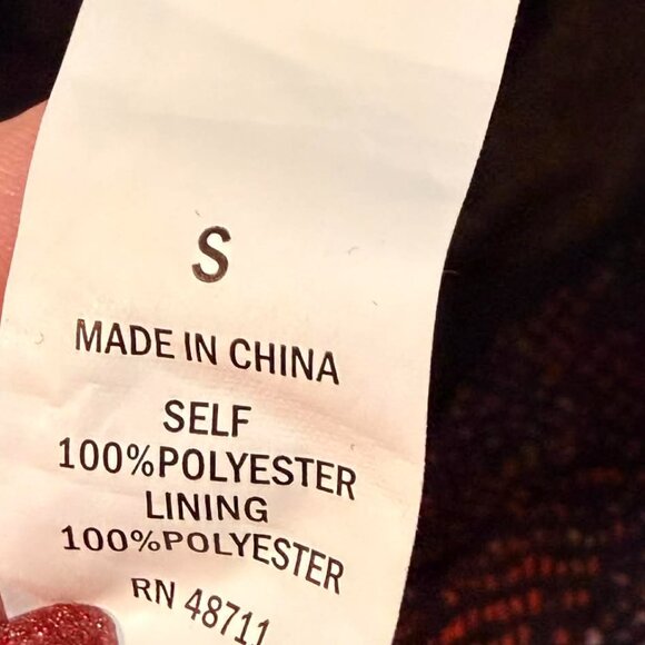 TWO Mixed Brands 3/4 Puffy Sleeve Blouse Tops SIZE SMALL (1 Magenta & 1 Brn/Blk) - Picture 15 of 16